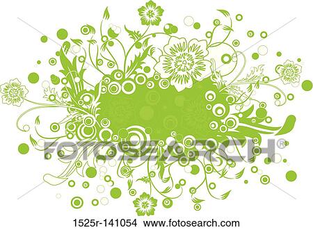 Floral frame, vector View Large Illustration Stock Illustration - Floral frame, vector. Fotosearch