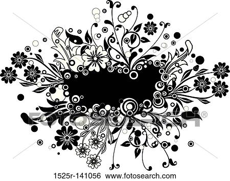 Floral frame, vector View Large Illustration Stock Illustration - Floral frame, vector. Fotosearch