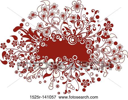 Floral frame, vector View Large Illustration Stock Illustration - Floral frame, vector. Fotosearch
