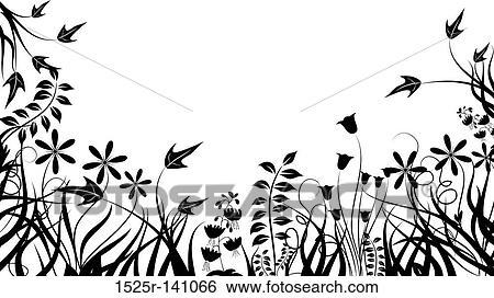 Floral frame, vector View Large Illustration Stock Illustration - Floral frame, vector. Fotosearch