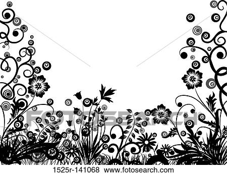 Floral frame, vector View Large Illustration Stock Illustration - Floral frame, vector. Fotosearch