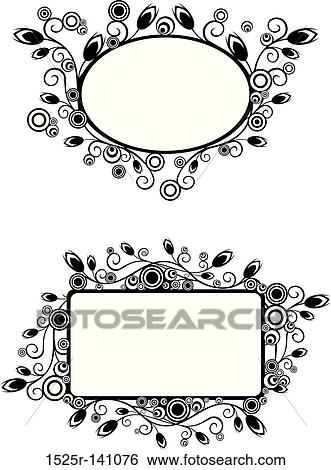 Floral frame, vector View Large Illustration Stock Illustration - Floral frame, vector. Fotosearch