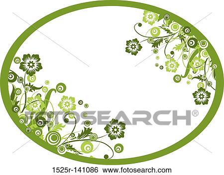 Stock Illustration - Floral frame, vector. Fotosearch