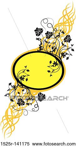Stock Illustration - Floral frame, vector. Fotosearch