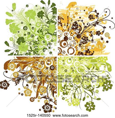 Floral grunge backgrounds, vector View Large Illustration Clipart - Floral grunge backgrounds, vector. Fotosearch