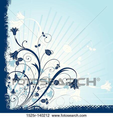 Drawing - floral grunge. Fotosearch