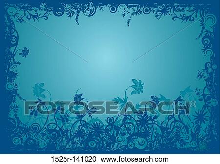 Floral grunge frame, vector View Large Illustration Clipart - Floral grunge frame, vector. Fotosearch