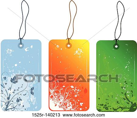 floral grunge labels View Large Illustration Drawing - floral grunge labels. Fotosearch
