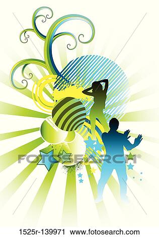 Floral Party Design View Large Illustration Clip Art - Floral Party Design. Fotosearch