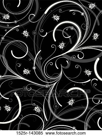 Floral pattern View Large Illustration Stock Illustration - Floral pattern. Fotosearch
