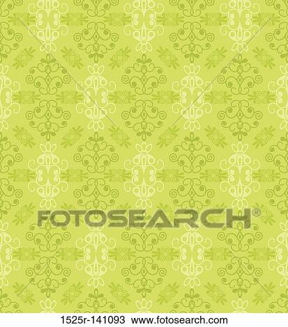 Drawing - Floral pattern, vector. Fotosearch