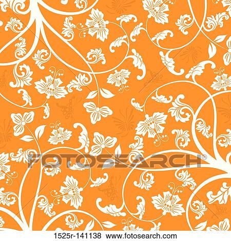 Floral pattern, vector View Large Illustration Stock Illustration - Floral pattern, vector. Fotosearch