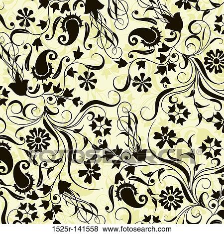 Stock Illustration - Floral pattern, vector. Fotosearch