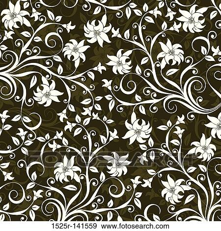 Floral pattern, vector View Large Illustration Stock Illustration - Floral pattern, vector. Fotosearch