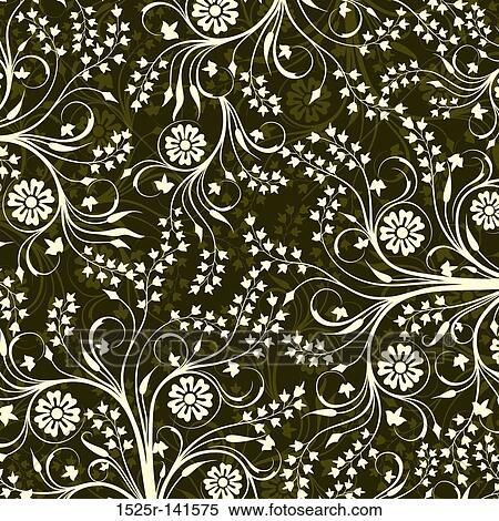 Floral pattern, vector View Large Illustration Stock Illustration - Floral pattern, vector. Fotosearch