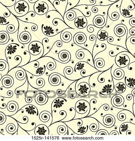 Stock Illustration - Floral pattern, vector. Fotosearch