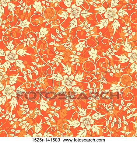 Floral pattern, vector View Large Illustration Stock Illustration - Floral pattern, vector. Fotosearch