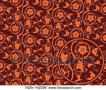 Floral pattern, vector View Large Illustration Stock Illustration - Floral pattern, vector. Fotosearch