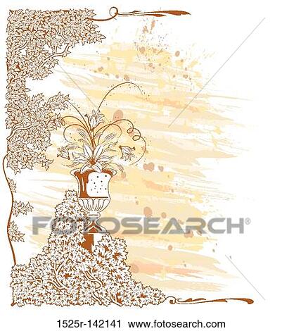 Floral retro View Large Illustration Clip Art - Floral retro. Fotosearch