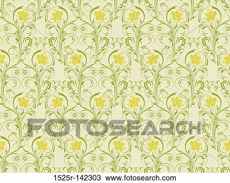 Floral seamless pattern, vector View Large Illustration Drawing - Floral seamless pattern, vector. Fotosearch