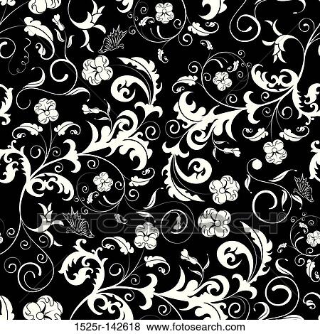 Floral seamless pattern, vector View Large Illustration Stock Illustration - Floral seamless pattern, vector. Fotosearch
