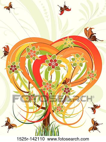 Clipart - Floral tree. Fotosearch