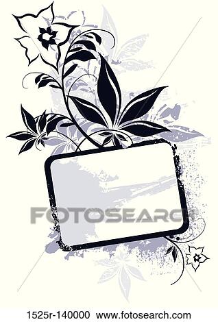 Floral Vector Frame View Large Illustration Clipart - Floral Vector Frame. Fotosearch