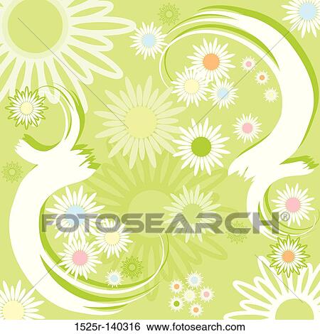 floral wallpaper View Large Illustration Stock Illustration - floral wallpaper. Fotosearch