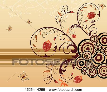 Flower background View Large Illustration Clip Art - Flower background. Fotosearch