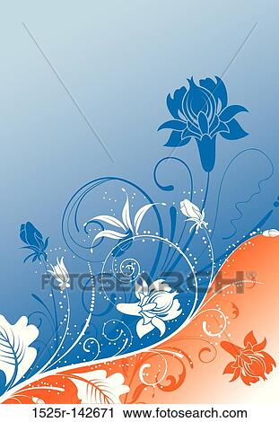 Flower background View Large Illustration Clip Art - Flower background. Fotosearch