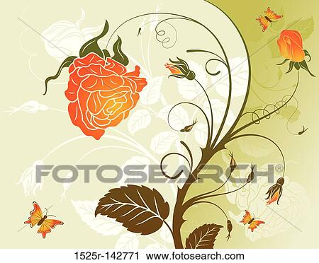 Flower background View Large Illustration Clip Art - Flower background. Fotosearch