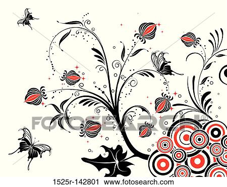 Flower background View Large Illustration Clip Art - Flower background. Fotosearch