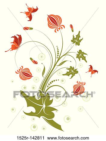 Clip Art - Flower background. Fotosearch