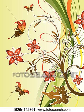 Clip Art - Flower background. Fotosearch