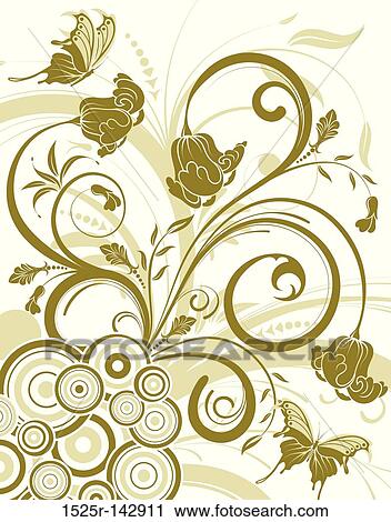 Clip Art - Flower background. Fotosearch