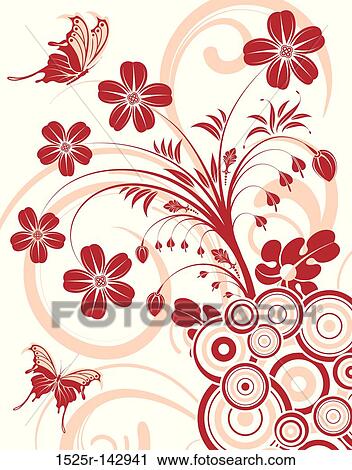 Flower background View Large Illustration Clip Art - Flower background. Fotosearch