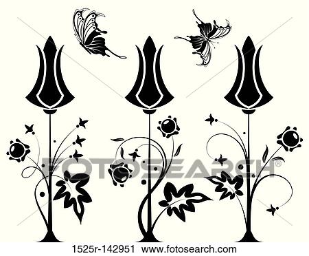 Clip Art - Flower background. Fotosearch