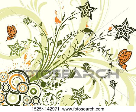 Flower background View Large Illustration Clip Art - Flower background. Fotosearch