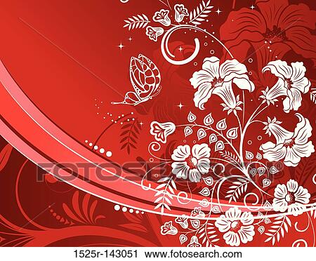 Flower background View Large Illustration Clip Art - Flower background. Fotosearch
