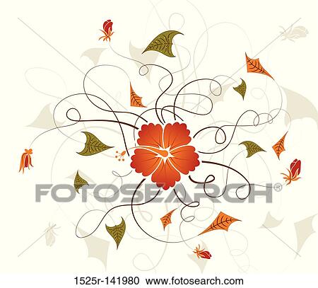 Flower background View Large Illustration Clipart - Flower background. Fotosearch