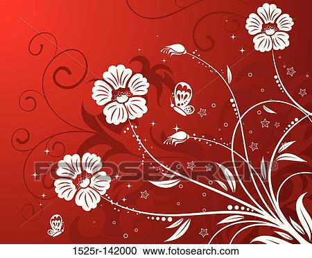 Clipart - Flower background. Fotosearch