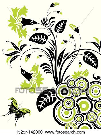 Clipart - Flower background. Fotosearch