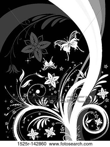 Clipart - Flower background. Fotosearch