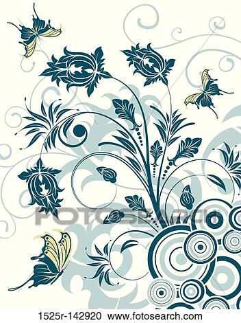 Clipart - Flower background. Fotosearch