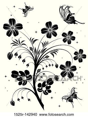 Clipart - Flower background. Fotosearch
