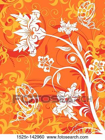 Clipart - Flower background. Fotosearch