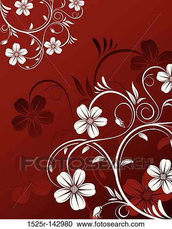 Clipart - Flower background. Fotosearch