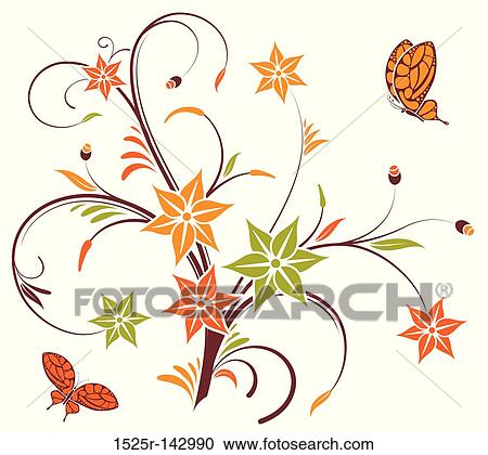 Flower background View Large Illustration Clipart - Flower background. Fotosearch