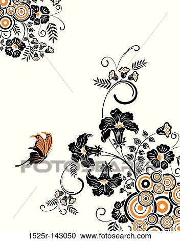 Clipart - Flower background. Fotosearch