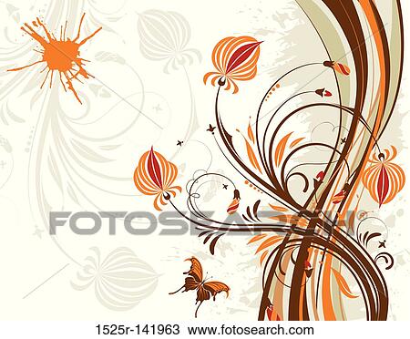 Flower background View Large Illustration Drawing - Flower background. Fotosearch